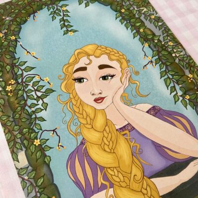 Rapunzel Art Print, Fairytale Art Print, Fairytale Art,...