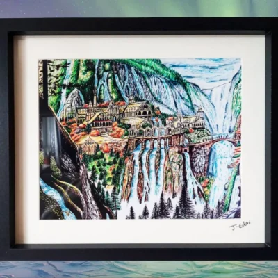 Fictional Giclee Art Print- Rivendell (Gift, birthday, m...
