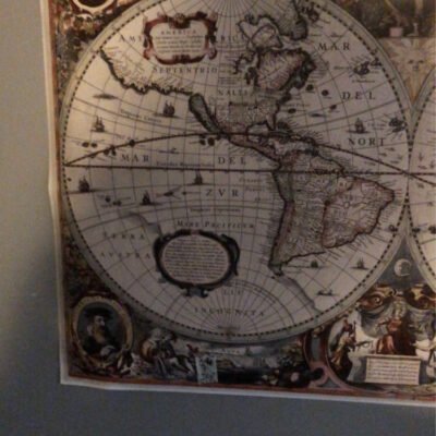 A2 vintage map poster