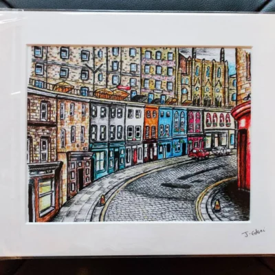 Edinburgh Giclee Art Print- Victoria Street (Cockburn St...