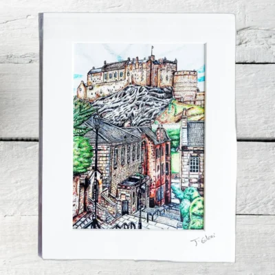 UK Giclee Art Print- The Vennel View, Edinburgh (Wedding...