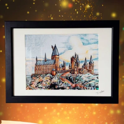Fictional Giclee Art Print- Hogwarts School of magic