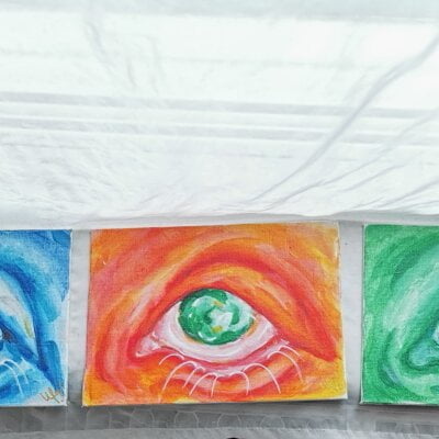 Reminiscing – Original acrylic painting on canvas...