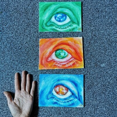 Hoping – Original acrylic painting on canvas / Sig...