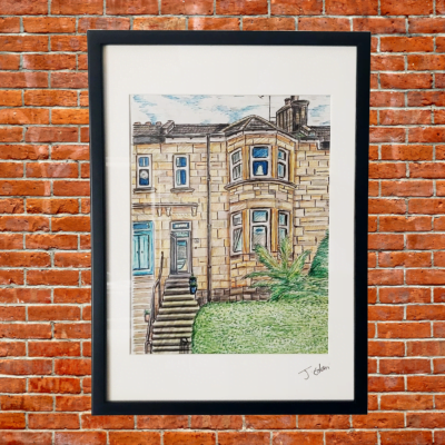 Custom House art commission (gift, wedding, home decor)