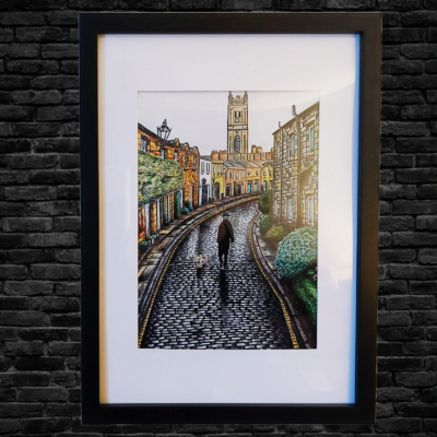 Edinburgh Circus Lane, Scotland Giclee Art Print (weddin...
