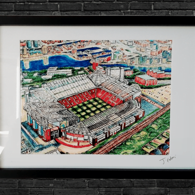 Manchester United, Old Trafford UK Giclee Art Print (foo...