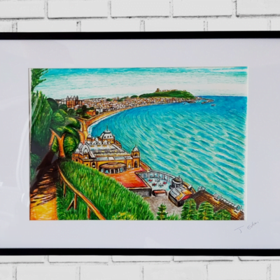 Scarborough, seaside town, Yorkshire UK Giclee Art Print...