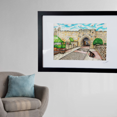 Lincoln Castle, UK Giclee Art Print (wedding, gift, home...