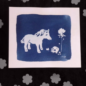 horse cyanotype