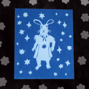 rabbit cyanotype